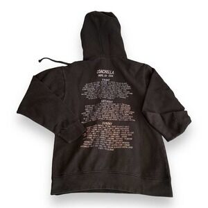 Coachella 2018 Official Hoodie Beyonce Weeknd Emimem Lineup Black Unisex Medium